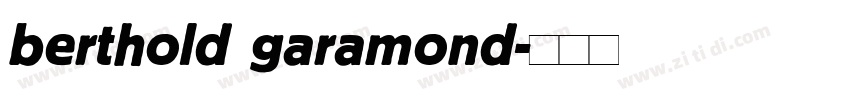 berthold garamond字体转换